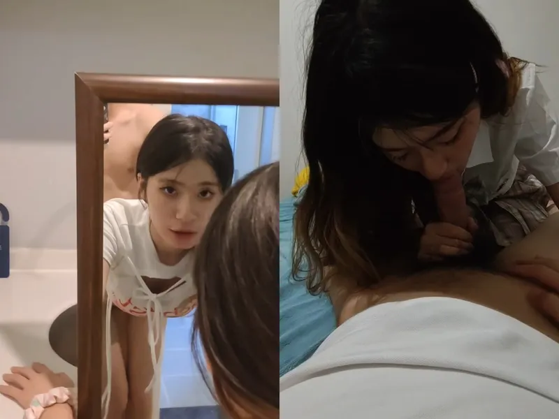 Chị thiên thần doggy trước gương phê điên đảo